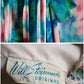 1960s Watercolor Floral Silk Gown