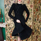 Late 30s Caught in my Web Crepe Dress