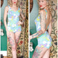 1960s Bold Summer Floral Swimsuit by Roxanne