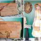 Bamboo & Leather Summer Purse 50s style inspired handbag