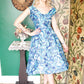 1950s Watercolor Floral Silk Suzy Perette Dress