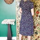 1940s Silk Geometric Print Dress and Bolero