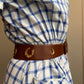 1950s Horseshoe Leather Calderon Belt - 25/26 waist