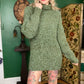 1980s Oversized Green Wool Turtleneck Sweater - L/XL