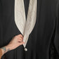 1990s Black & White Rayon Dress - Small