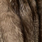 late 1930s Fox Fur & Rayon Billy Stone Coat - Medium