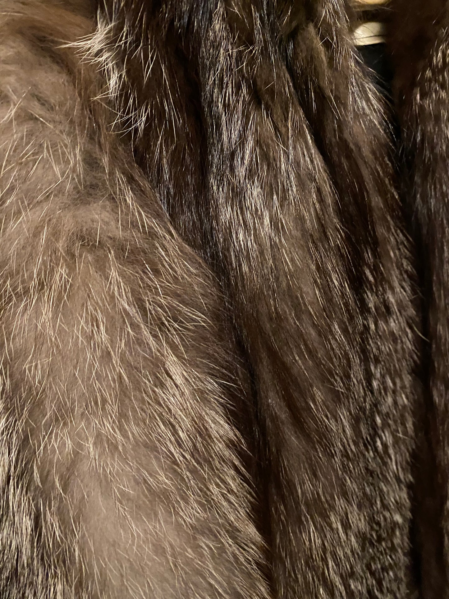 late 1930s Fox Fur & Rayon Billy Stone Coat - Medium