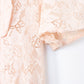 1930s Floral Lace Pale Apricot Dress - Small