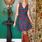 1960s 2pc Wool Plaid Reversible Vest & Mini Skirt - Small