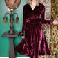 1930s Plum Velvet Dress