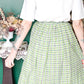1950s Green Plaid Cotton Skirt