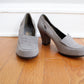 1940s Gray Air Step Rounded Toe Brushed Leather Heel - 6.5/7
