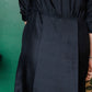 1950s Navy Silk Sheath Dress - M/L
