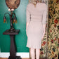 1940s Mauve Knit Sweater Dress 