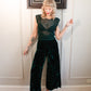 1930s Rayon Green Knit Top - S/M