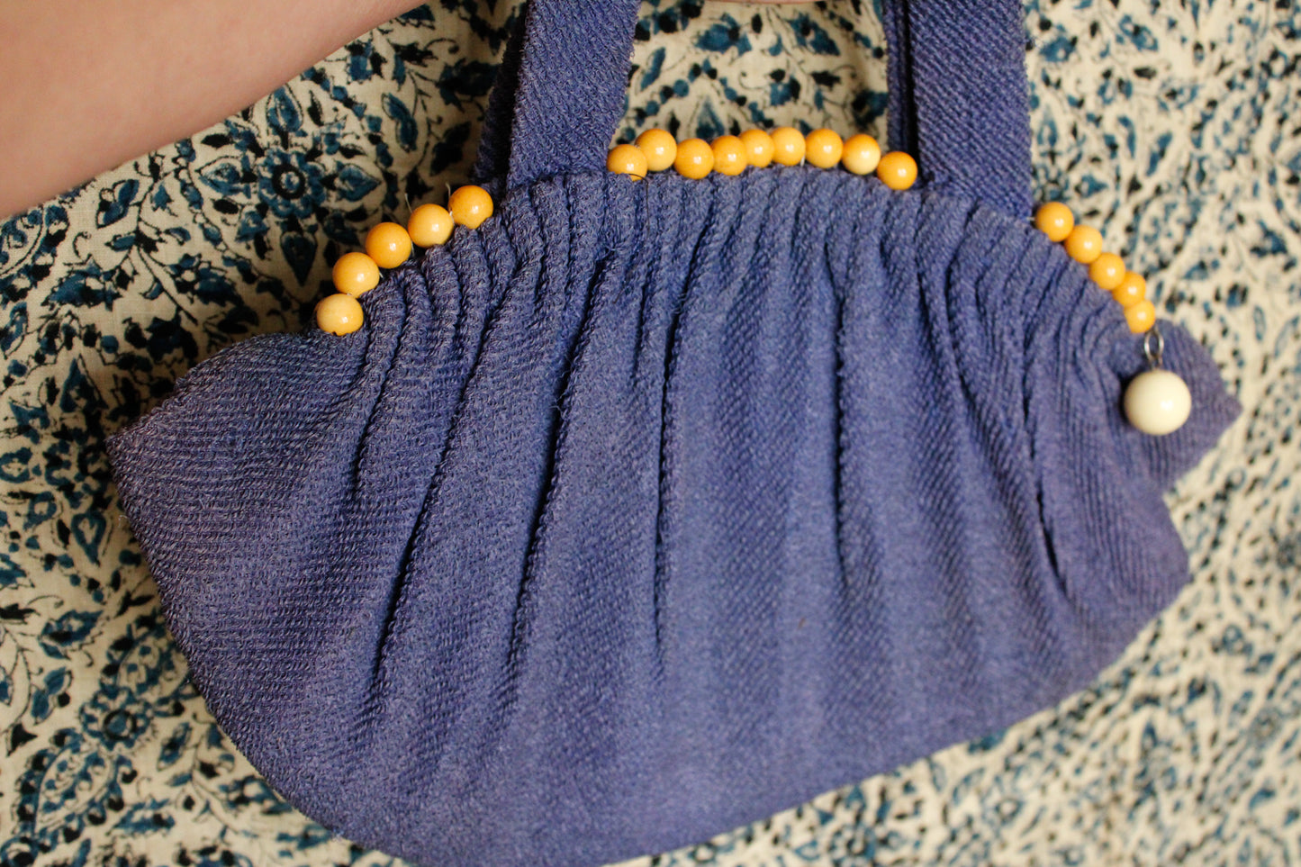 1930s Woven Handbag with Bakelite Details