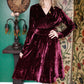 1930s Plum Velvet Dress