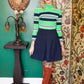 1960s Striped Knit Mod Mini dress