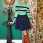 1960s Striped Knit Mod Mini dress