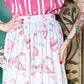 1940s Spring Leaf Cold Rayon Skirt - Xs/S
