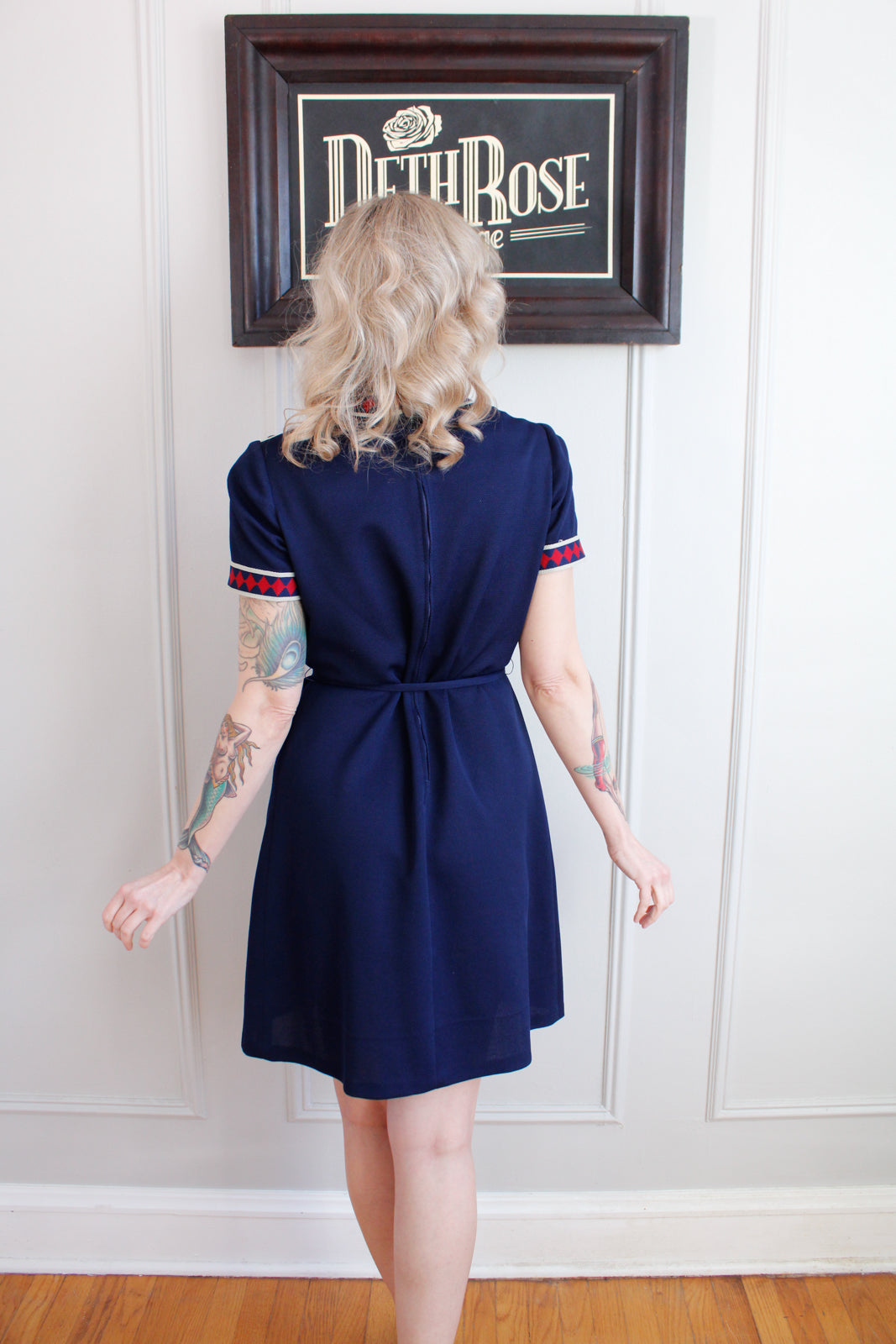 1960s Leslie Fay Poly Knit Dress - Medium