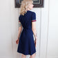 1960s Leslie Fay Poly Knit Dress - Medium