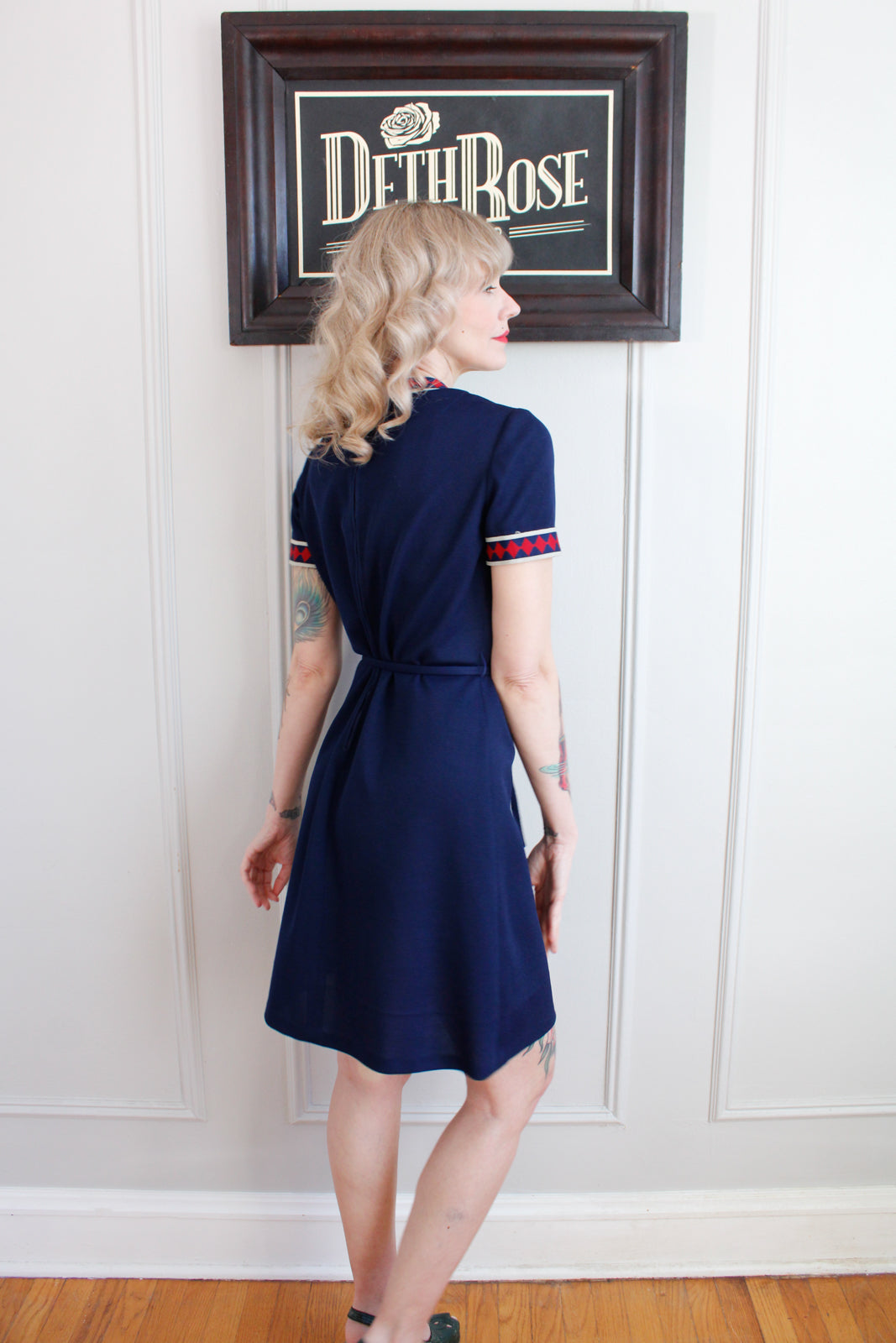 1960s Leslie Fay Poly Knit Dress - Medium