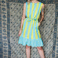 1960s Teal & Chartreuse Beach Dress