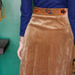 1970s Knit & Faux Velvet Embroidered Dress with Belt