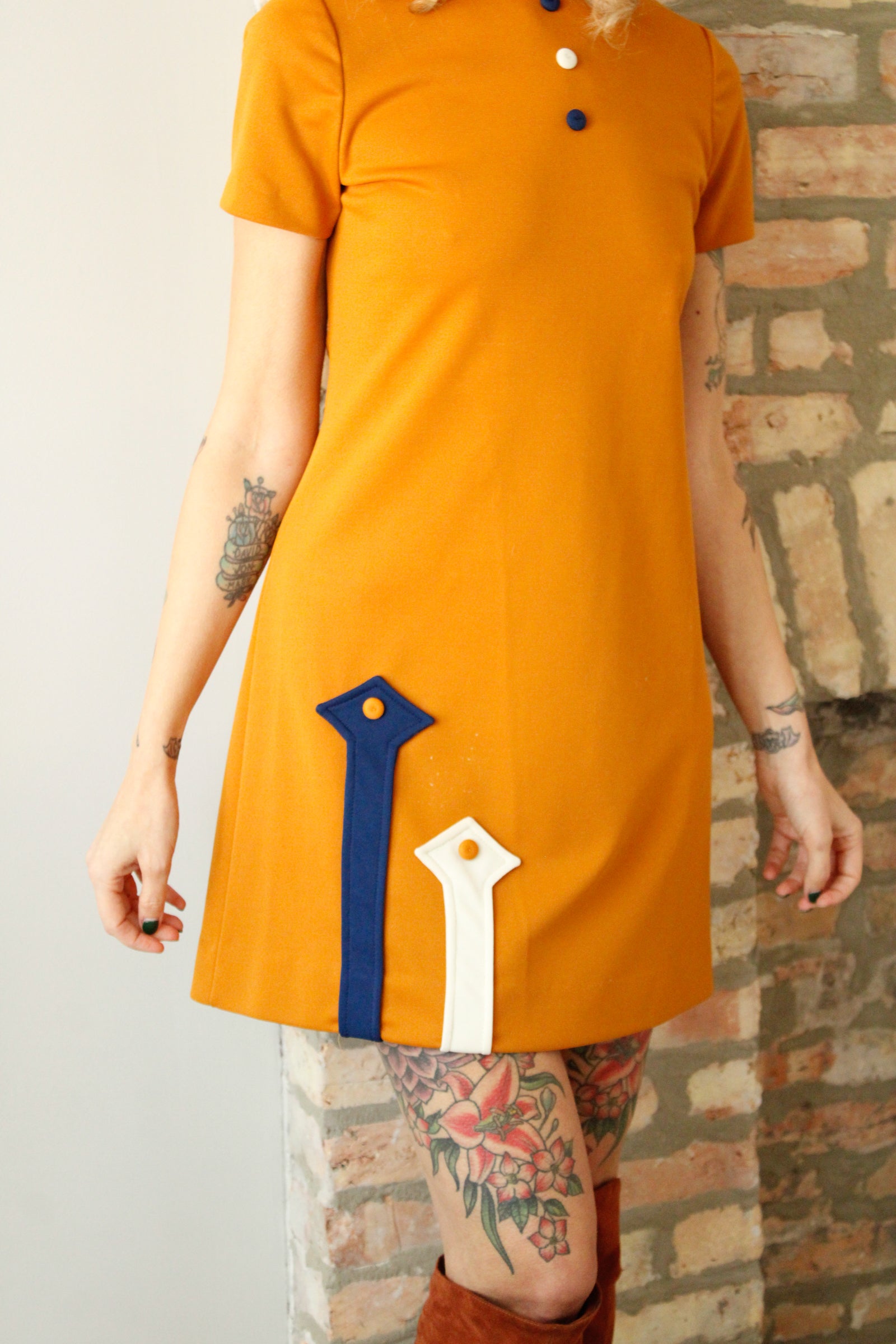 1960s Mod Arrow Aline Dress