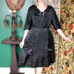1950s Floral Silk Brocade Party Dress - M/L