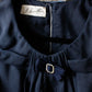 1950s Navy Silk Sheath Dress - M/L