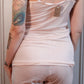 1930s Lingerie Set Jersey Pink Knit with striped detail Tank & Shorts - M/L