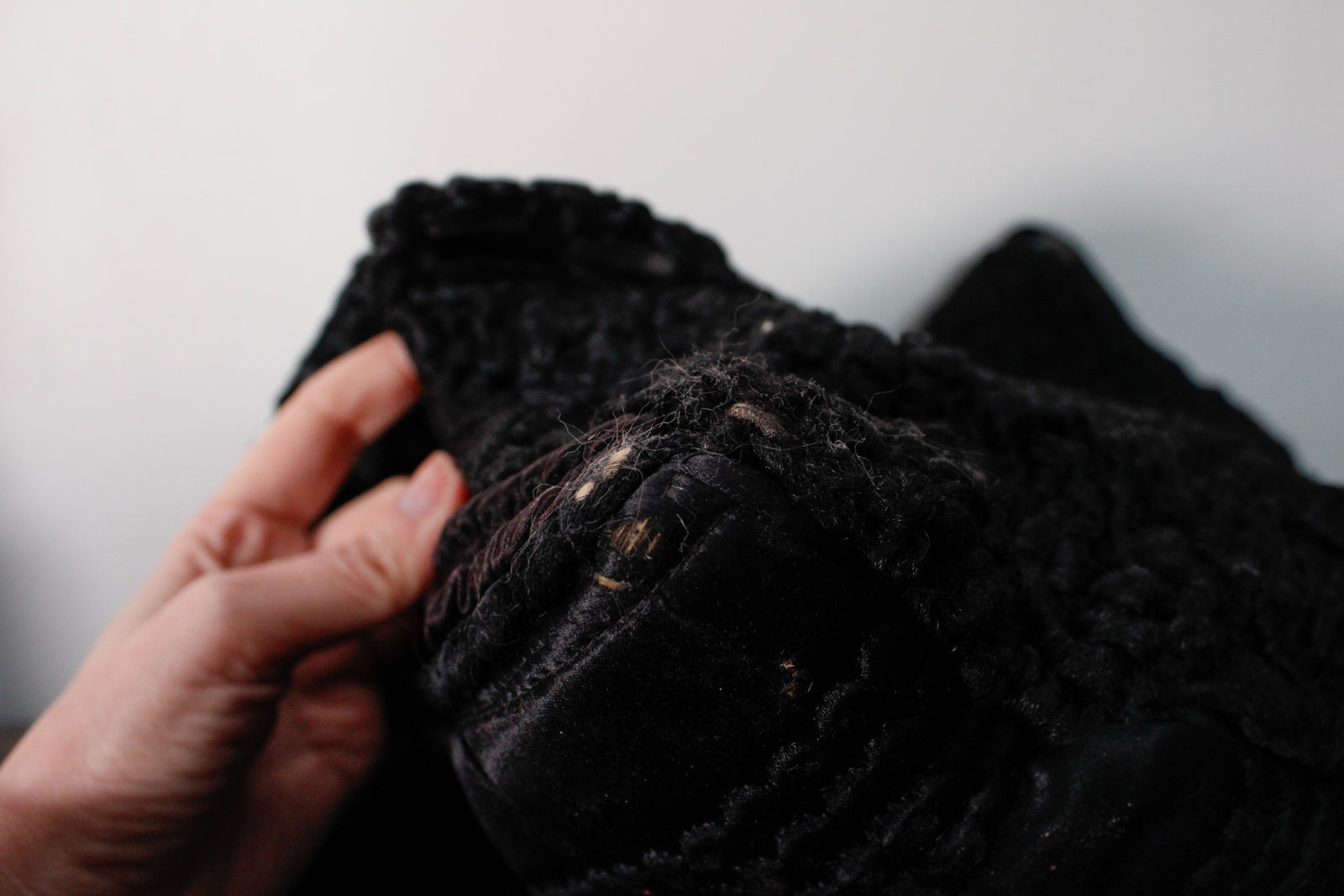 1930s Persian Lamb & Silk Muff Purse