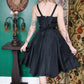 1950s Pearly Dew Drops Taffeta Dress - Xsmall