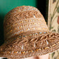 1950s Intricately Woven Straw Summer Hat