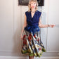 1950s Hand Painted Rooster Mexican Skirt - S/M