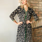 1940s Floral Rayon Crepe Dress