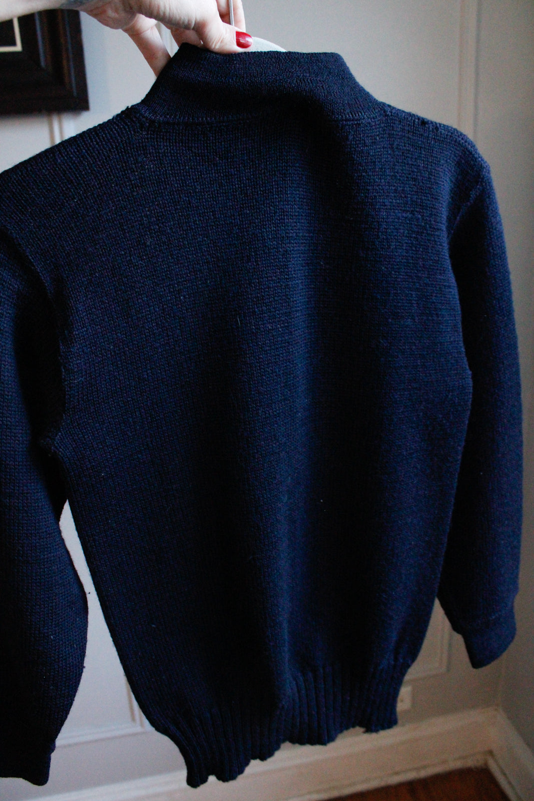 1940s Wool USN WWII Sweater - S/M