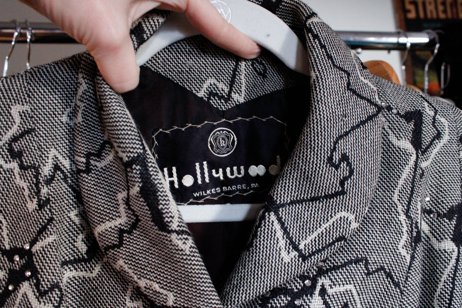 1940s Hollywood Wool Abstract Blazer - Medium