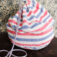 1940s Striped Cotton Beach Bag