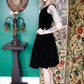 1950s Bobbie Brooks Black Velvet Dress - Small