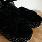 1970s Rhinestone & Velvet Disco Platform Heels 