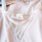 1930s Lingerie Set Jersey Pink Knit with striped detail Tank & Shorts - M/L