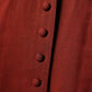 Early 1940s Rayon Crepe Color Block 2pc Blouse & Skirt Set