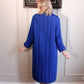 1960s Bright Blue Cozy Sweater Coat - Large