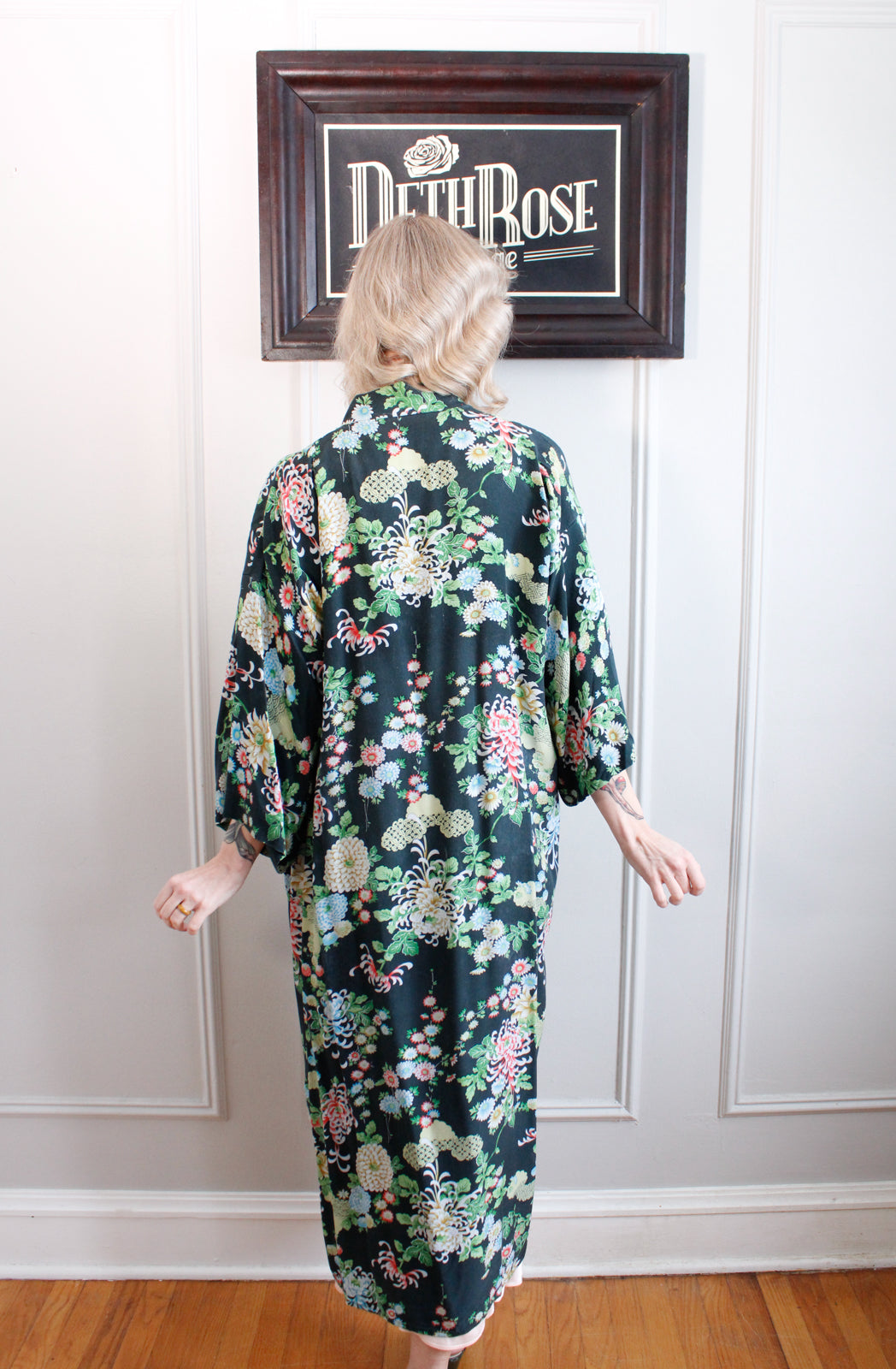 1940s Cotton Blossom Robe - o/s