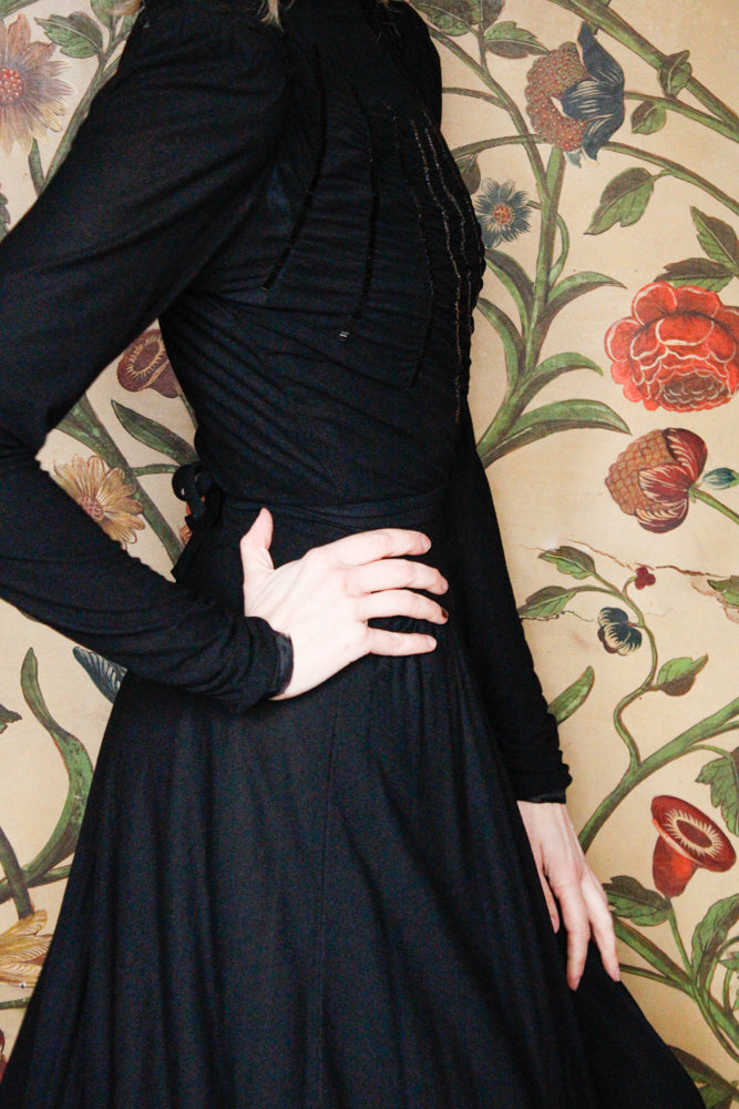 Late 30s Caught in my Web Crepe Dress