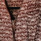 1930s L'Aiglon Brown & White Floral Puff Sleeve Dress - S/M