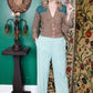 1970s Knit Green Sand Cardigan Sweater